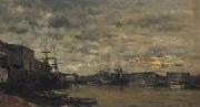 Charles-Francois Daubigny De haven van Bordeaux. Germany oil painting artist